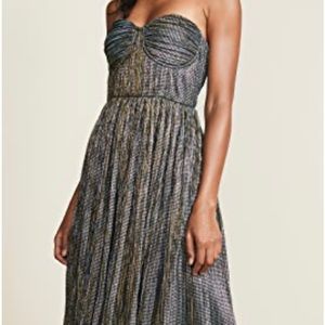 Strapless Metallic Dress